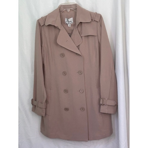 Linea by Louis Dell'Olio Jackets & Blazers - Linen by Louis Dell'Olio Trench Coat Women's Size 8 Double Breasted Classic